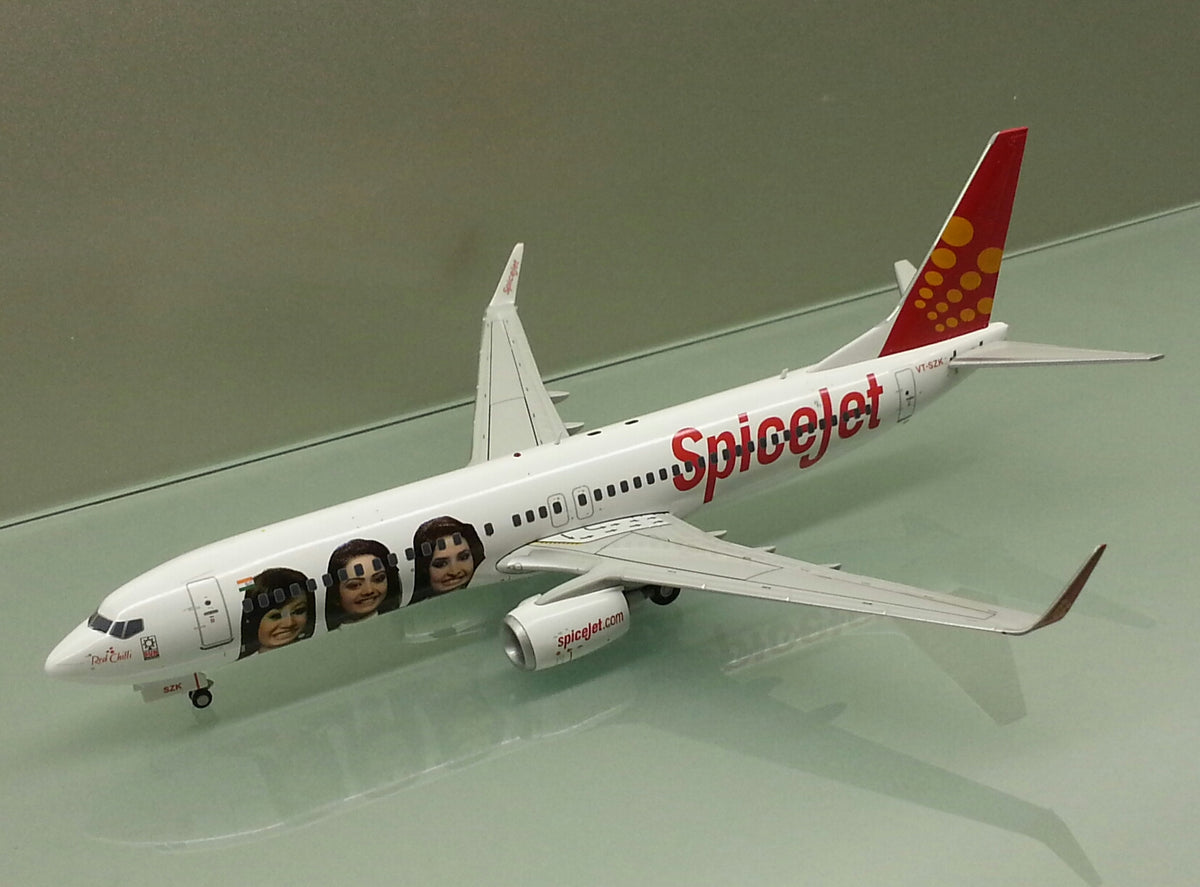 Gemini Jets 1/200 SpiceJet India Boeing 737-800 winglets VT-SZK