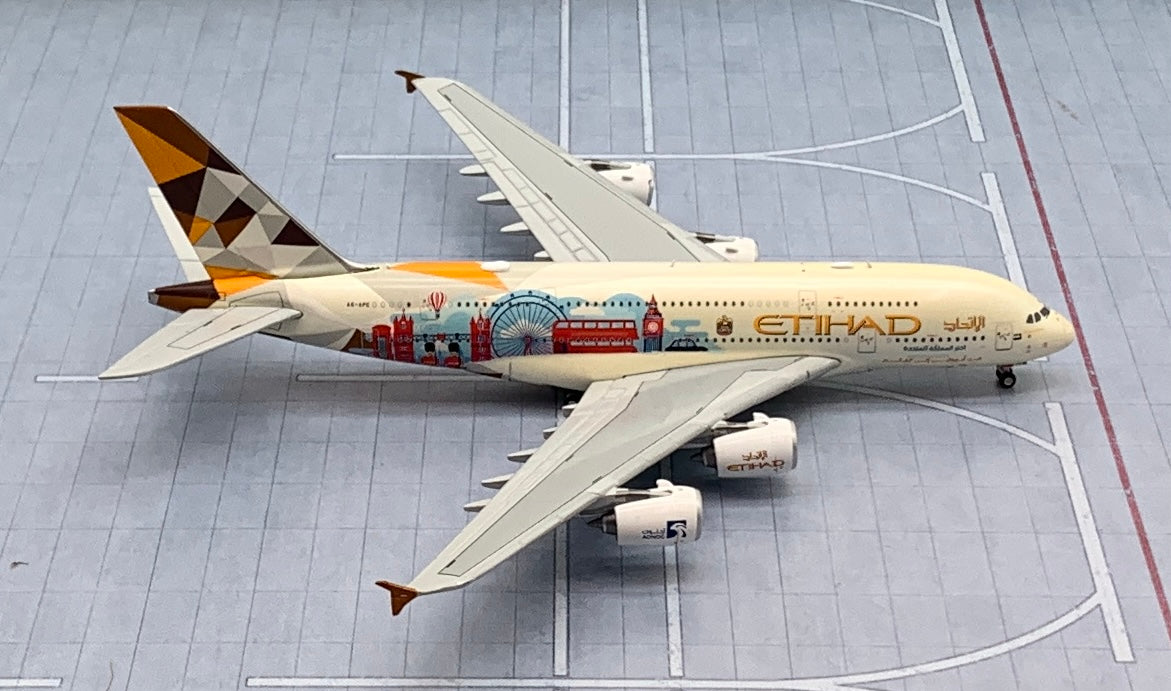 JC Wings 1/400 Etihad Airways Airbus A380 A6-APE Choose United Kingdom