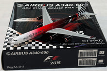 Load image into Gallery viewer, HX Models 1/400 Etihad Airways A340-600 A6-EHJ "Abu Dhahi Grand Prix 2015" HY346094
