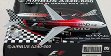 Load image into Gallery viewer, HX Models 1/400 Etihad Airways A340-600 A6-EHJ "Abu Dhahi Grand Prix 2016" HY346096
