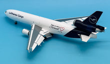 Load image into Gallery viewer, SQ Wings 1/200 Lufthansa Cargo McDonnell Douglas MD-11F D-ALCC Farewell Flaps down L2104FD
