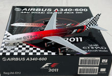 Load image into Gallery viewer, HX Models 1/400 Etihad Airways A340-600 A6-EHJ "Abu Dhahi Grand Prix 2011" HY346095
