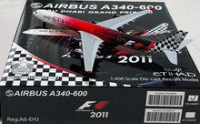 Load image into Gallery viewer, HX Models 1/400 Etihad Airways A340-600 A6-EHJ "Abu Dhahi Grand Prix 2011" HY346095
