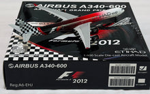 Load image into Gallery viewer, HX Models 1/400 Etihad Airways A340-600 A6-EHJ "Abu Dhahi Grand Prix 2012" HY346097
