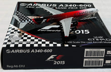 Load image into Gallery viewer, HX Models 1/400 Etihad Airways A340-600 A6-EHJ "Abu Dhahi Grand Prix 2015" HY346094
