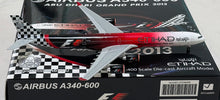 Load image into Gallery viewer, HX Models 1/400 Etihad Airways A340-600 A6-EHJ "Abu Dhahi Grand Prix 2013" HY346099
