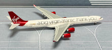 Load image into Gallery viewer, YY Wings 1/400 Virgin Atlantic Airbus A340-600 G-VNAP flaps down
