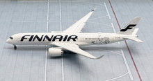 Load image into Gallery viewer, JC Wings 1/400 Finnair Airbus A350-900XWB 100th Anniversary Moonins OH-LWP flaps down
