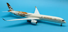 Load image into Gallery viewer, JC Wings 1/200 Etihad Airways Airbus A350-1000 50 years A6-WXB
