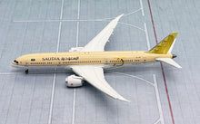 Load image into Gallery viewer, JC Wings 1/400 Saudi Arabian Airlines Boeing 787-9 75th Year HZ-ARE flaps down
