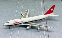 Load image into Gallery viewer, JC Wings 1/400 Swissair Boeing 747-300M Polished HB-IGC
