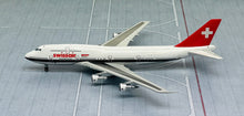 Load image into Gallery viewer, JC Wings 1/400 Swissair Boeing 747-300M Polished HB-IGC
