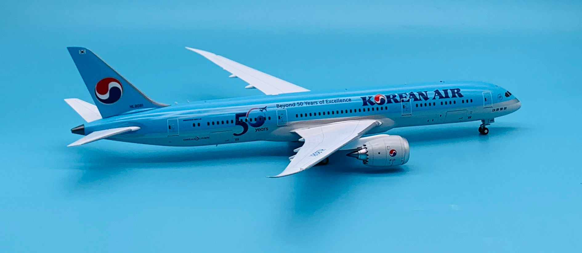 JcWings 1/200 大韓航空 B787-9 HL8081 JC Wings 1/200 Korean Air Boeing 787-9 HL8081 Beyond 50