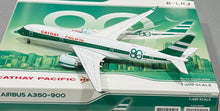 Load image into Gallery viewer, JC Wings 1/400 Cathay Pacific Airbus A350-900 80th Anniversary B-LRJ

