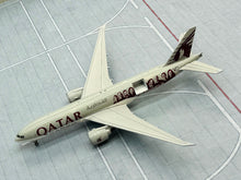 Load image into Gallery viewer, JC Wings 1/400 Qatar Cargo Boeing 777-200LRF Moved by People Interactive Series A7-BFG
