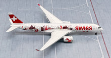 Load image into Gallery viewer, JC Wings 1/400 Swiss International Airbus A350-900XWB Wanderlust HB-IFA flaps down

