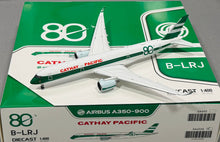 Load image into Gallery viewer, JC Wings 1/400 Cathay Pacific Airbus A350-900 80th Anniversary B-LRJ flaps down
