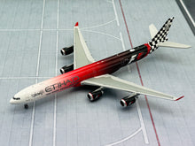 Load image into Gallery viewer, JC Wings 1/400 Etihad Airways Airbus A340-600 Formula 1 A6-EHJ
