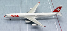 Load image into Gallery viewer, JC Wings 1/400 Swiss International Airbus A340-300 Red Nose HB-JMA
