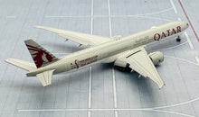 Load image into Gallery viewer, JC Wings 1/400 Qatar Airways Boeing 777-300ER World Cup Livery A7-BEF flaps down
