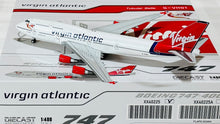 Load image into Gallery viewer, JC Wings 1/400 Virgin Atlantic Boeing 747-400 "Tubular Belle" G-VHOT
