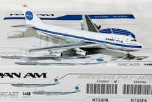 Load image into Gallery viewer, JC Wings 1/400 Pan Am Boeing 747-100 Polished N734PA
