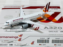 Load image into Gallery viewer, JC Wings 1/400 Germanwings Airbus A320 D-AIPT
