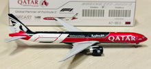 Load image into Gallery viewer, JC Wings 1/400 Qatar Airways Boeing 777-300ER Formula 1 A7-BEG
