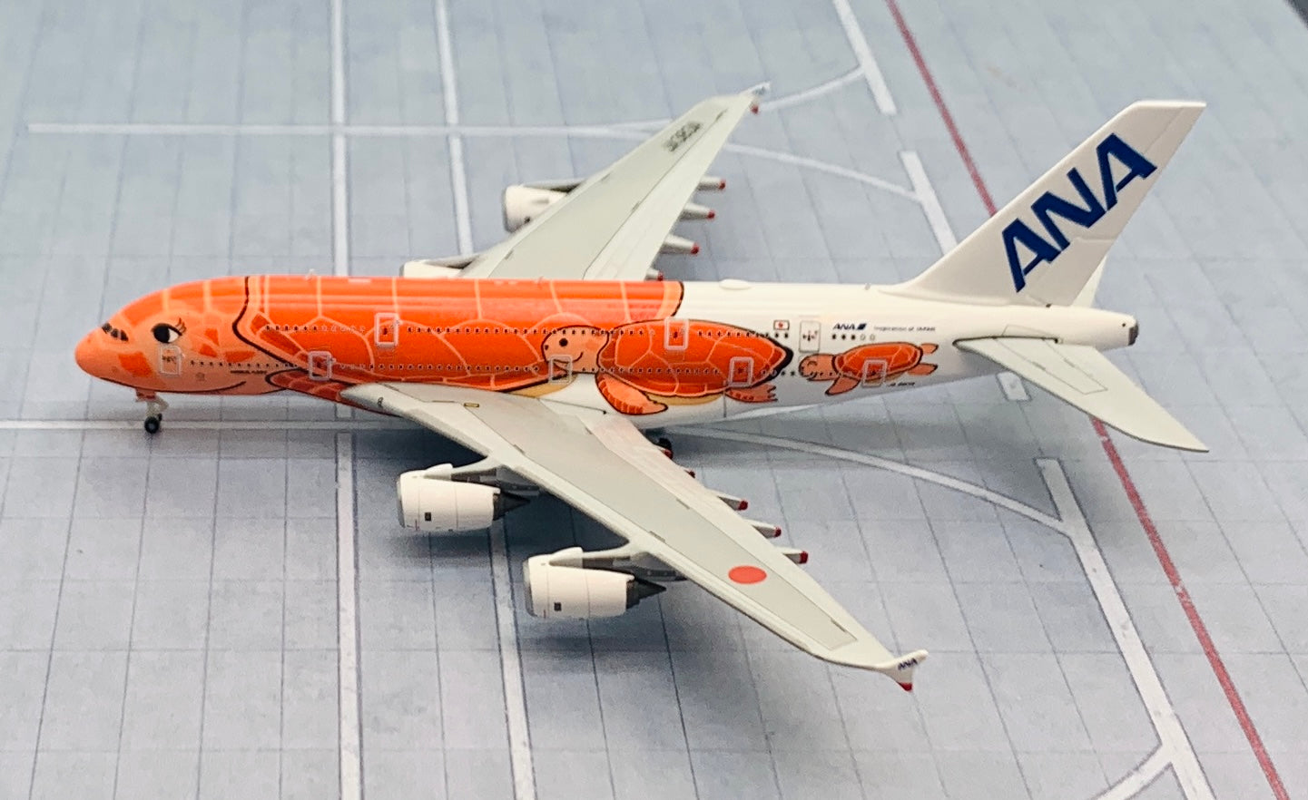 JC Wings 1/500 ANA All Nippon Airways Airbus A380 Orange Flying