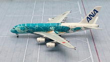 Load image into Gallery viewer, JC Wings 1/500 ANA All Nippon Airways Airbus A380 Green Flying Honu Lani Livery JA382A
