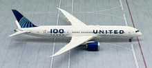Load image into Gallery viewer, Gemini Jets 1/400 United Airlines B787-9 N61101 100 Years
