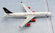 Load image into Gallery viewer, JC Wings 1/400 SAS Scandinavian Airlines Airbus A340-300 Star Alliance OY-KBM
