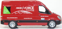 Load image into Gallery viewer, Oxford Die-cast 1/76 Parcelforce Mercedes Sprinter van

