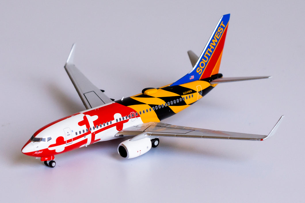 NG models 1/400 Southwest Airlines Boeing 737-700 N214WN Maryland One/Canyon Blue 77006