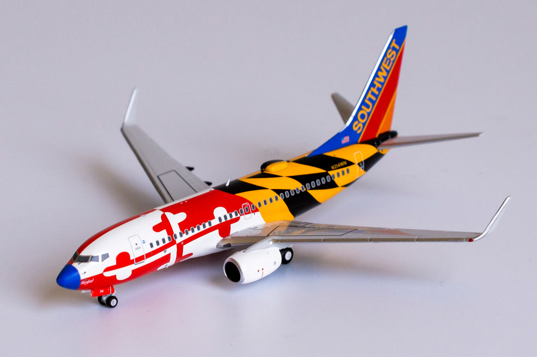 NG model 1/400 Southwest Airlines Boeing 737-700 N214WN Canyon Blue tail blue nose 77008