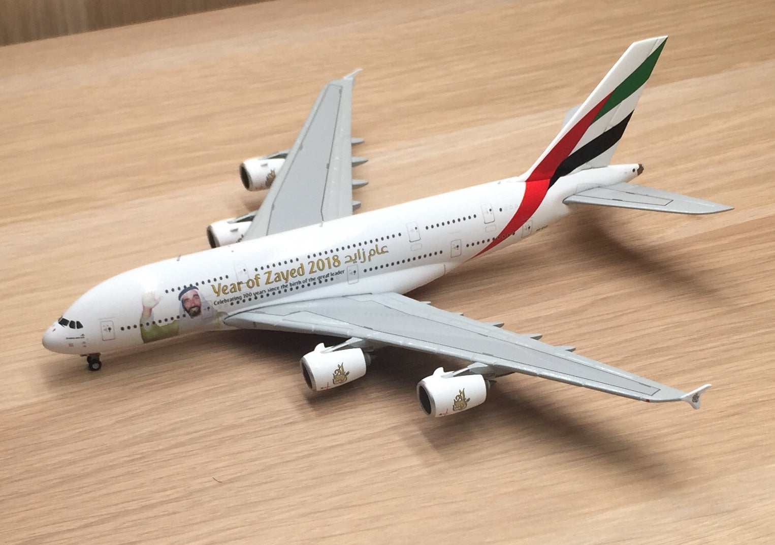 Gemini Jets 1/400 Emirates Airbus A380-800 Sheik Zayed A6