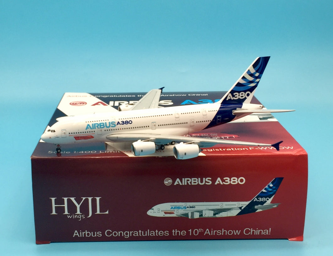 HYJL Wings 1/400 Airbus A380 House Colour F-WWOW China Airshow
