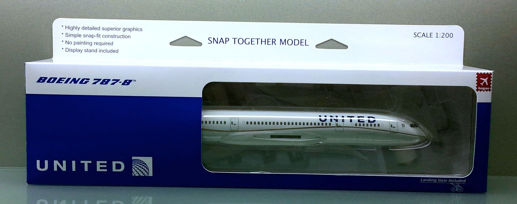 Hogan 1/200 United Airlines Boeing 787-8 resin snap fit