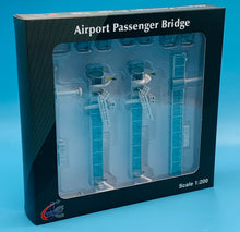 Load image into Gallery viewer, JC Wings 1/200 2x Airport Passenger Bridge 737 blue windows LH2282
