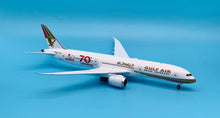 Load image into Gallery viewer, JC Wings 1/200 Gulf Air Boeing 787-9 70 years Retro A9C-FG
