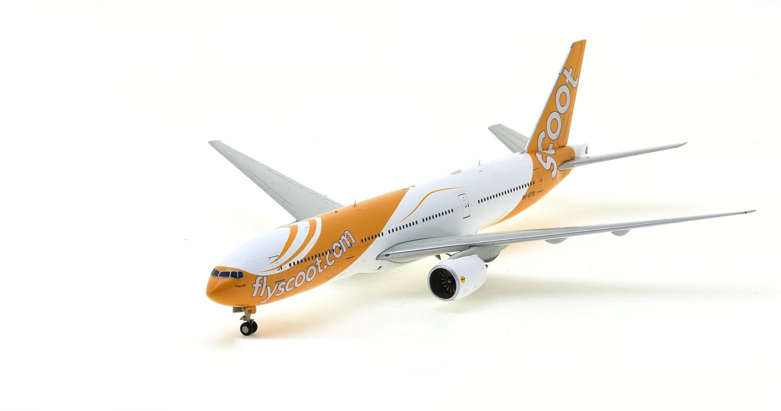 スクート　777-200ER  JC wings 1/200 JC Wings 1/200 Fly Scoot Boeing 777-200ER 9V-OTD – First
