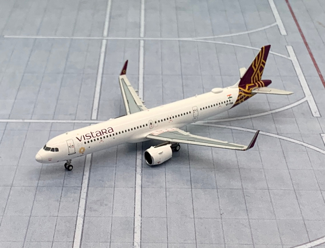 1:400 XX4454 Vistara Airlines Plane Airbus A321NEO Diecast