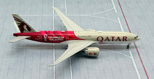 Load image into Gallery viewer, JC Wings 1/400 Qatar Airways Boeing 777-200LR World Cup Livery A7-BBI
