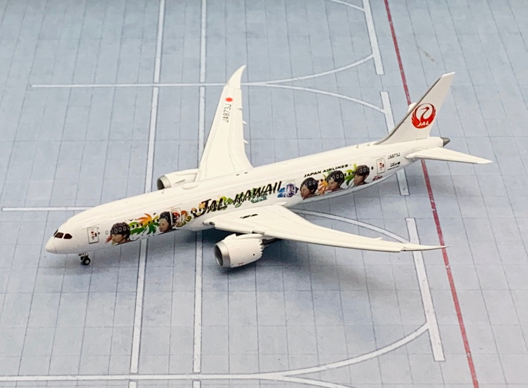 JC Wings 1/400 Japan Airlines JAL Boeing 787-9 Hawaii JA873J flaps down