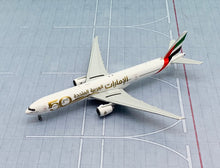 Load image into Gallery viewer, Gemini Jets 1/400 Emirates Boeing 777-300ER A6-EGE UAE 50th Anniversary
