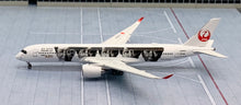 Load image into Gallery viewer, JC Wings 1/400 JAL Japan Airlines Airbus A350-900XWB 20 years Arashi JA04XJ flaps down
