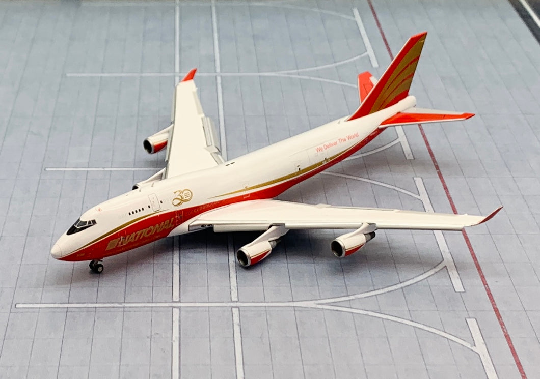 JC Wings 1/400 National Airlines Boeing 747-400BCF 30 Years N936CA flaps down