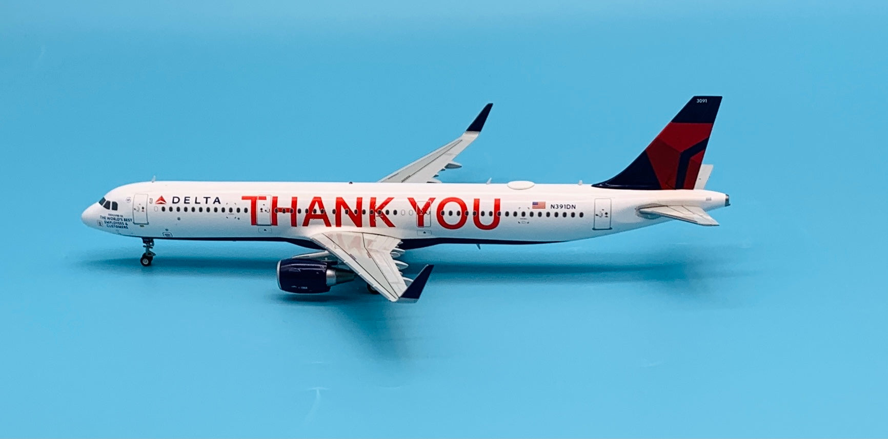 Gemini Jets 1/200 Delta Airlines Airbus A321 N391DN Thank You