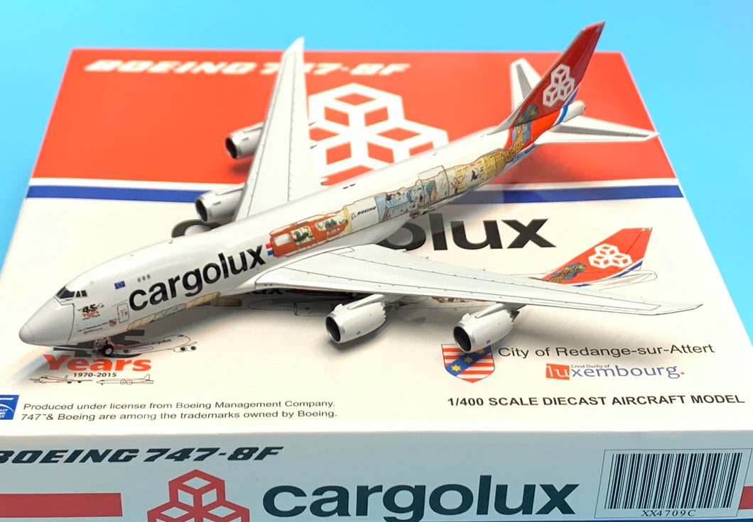 JC Wings 1/400 Cargolux Boeing 747-8F Cutaway Livery 