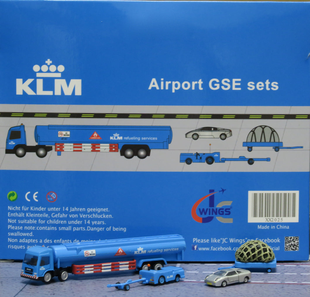JC Wings 1/200 KLM GSE airport ground vehicle set xx2025